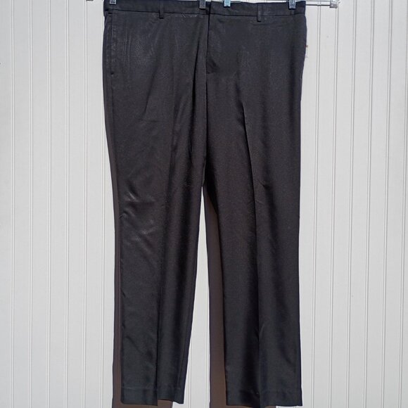 PERRY ELLIS Dress Pants Mens 42 x 32 Black Slacks Folio Flex Waistband Portfolio - Picture 2 of 15